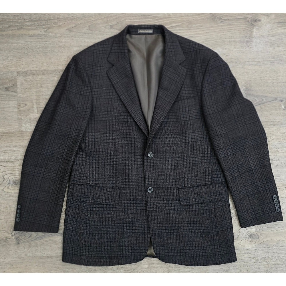 Oscar De La Renta Men's Blazer Blue 43 R Retail $275 -100% Lambswool